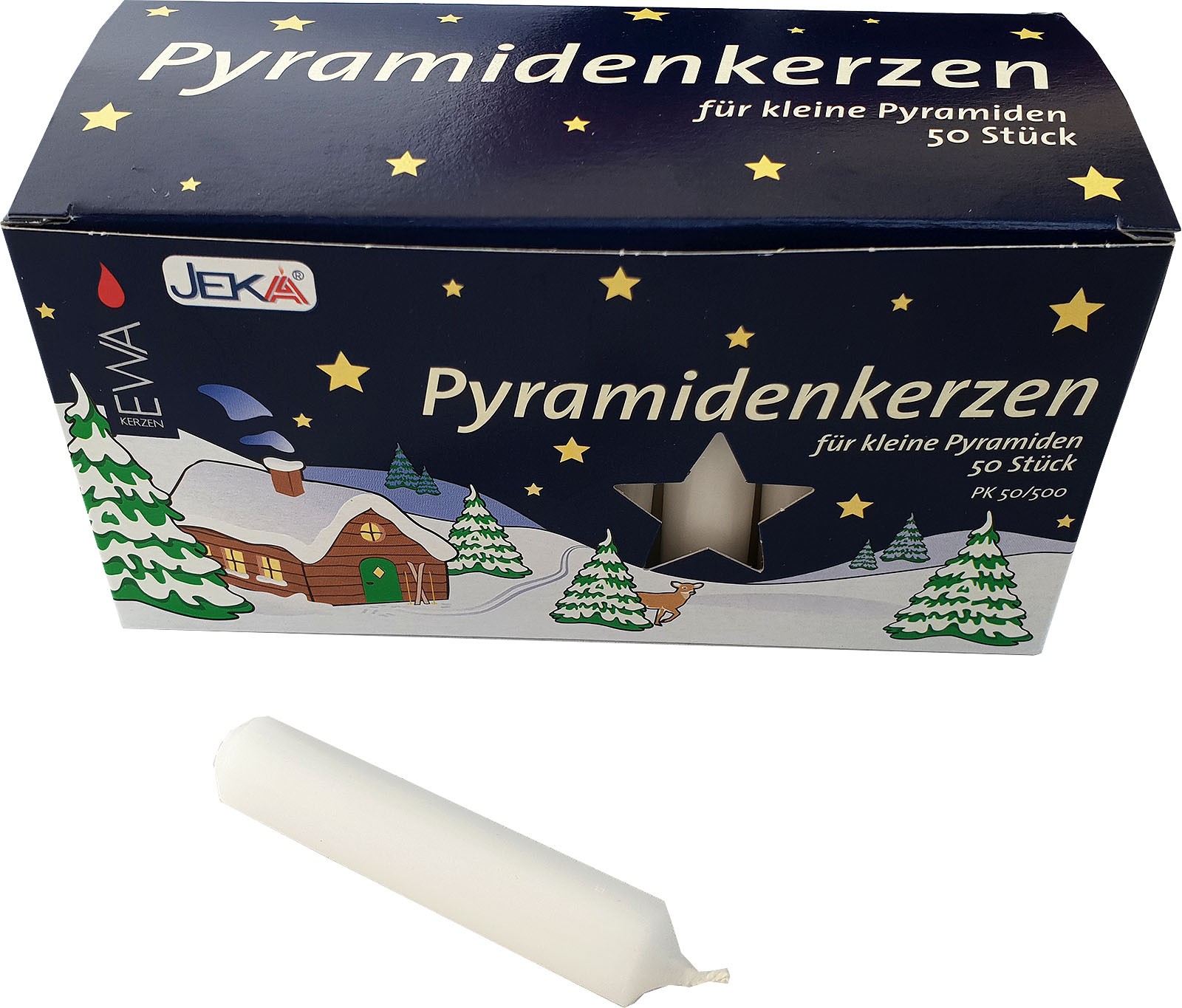 Pyramidenkerzen - weiß Pyramidenkerzen - weiß