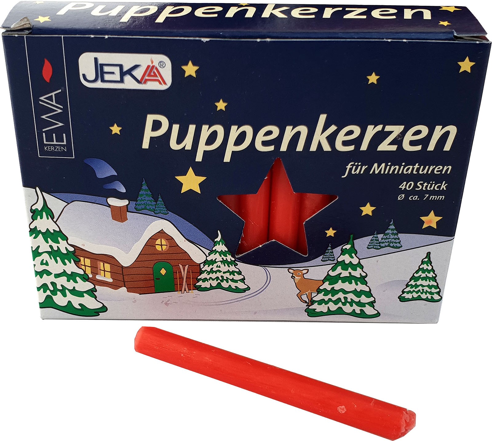 Puppenkerzen, 7 mm, rot Puppenkerzen, 7 mm, rot