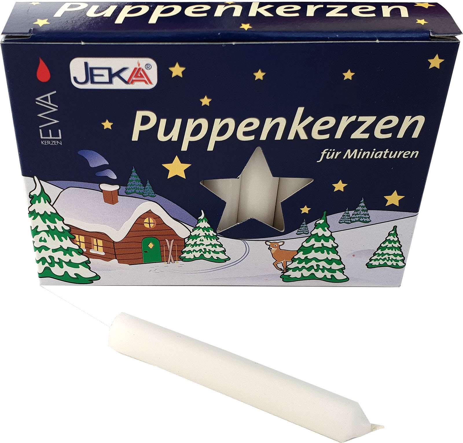 Puppenkerzen, 10 mm, weiß Puppenkerzen, 10 mm, weiß