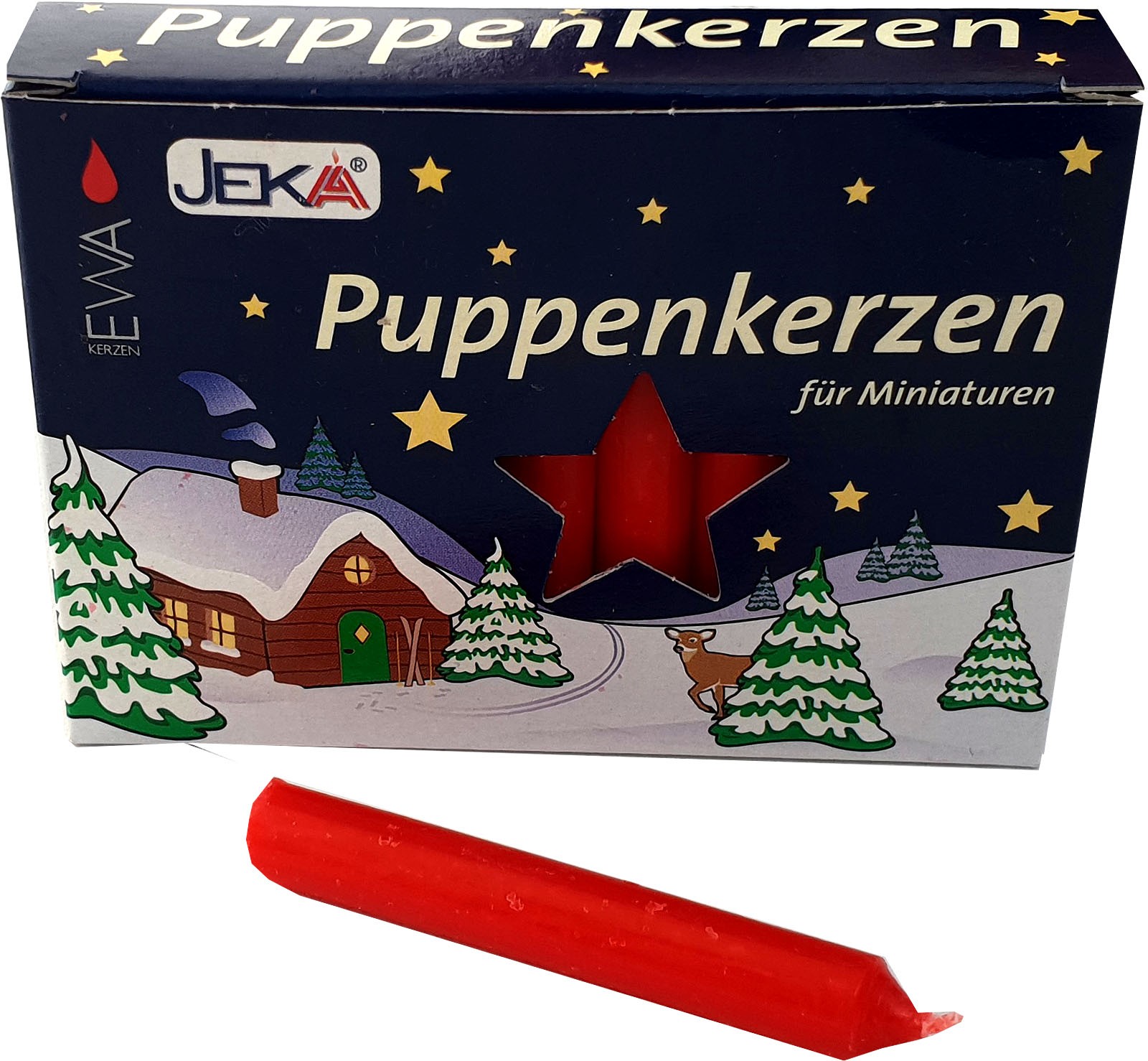 Puppenkerzen, 10 mm, rot