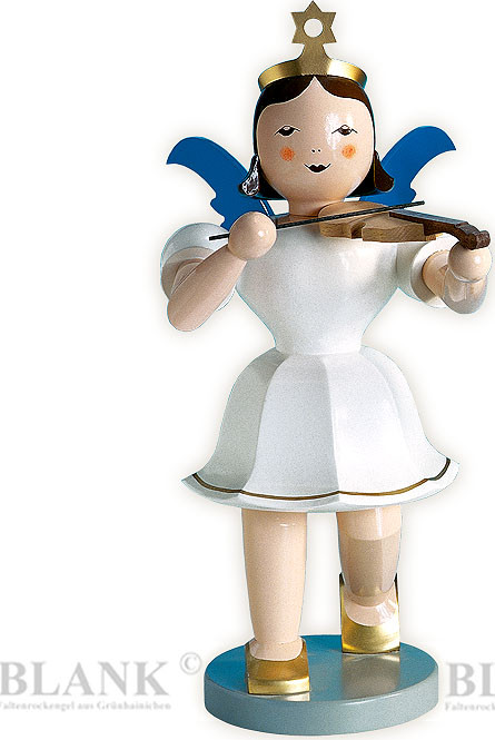 Deko-Kurzrockengel mit Violine, 50 cm - farbig