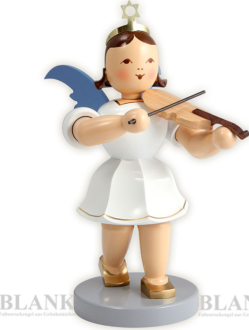 Kurzrockengel mit Violine, 20 cm - farbig Kurzrockengel mit Violine, 20 cm - farbig