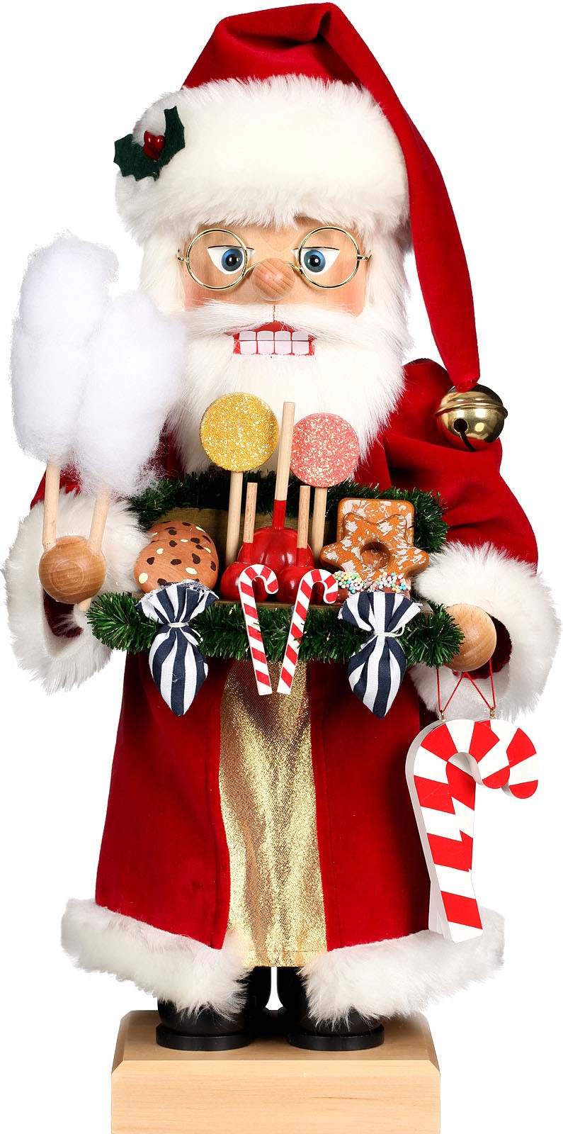 Nussknacker Weihnachtsmann mit Süßwaren Nussknacker Weihnachtsmann mit Süßwaren