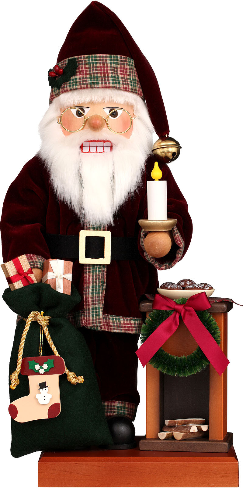Nußknacker Weihnachtsmann am Kamin