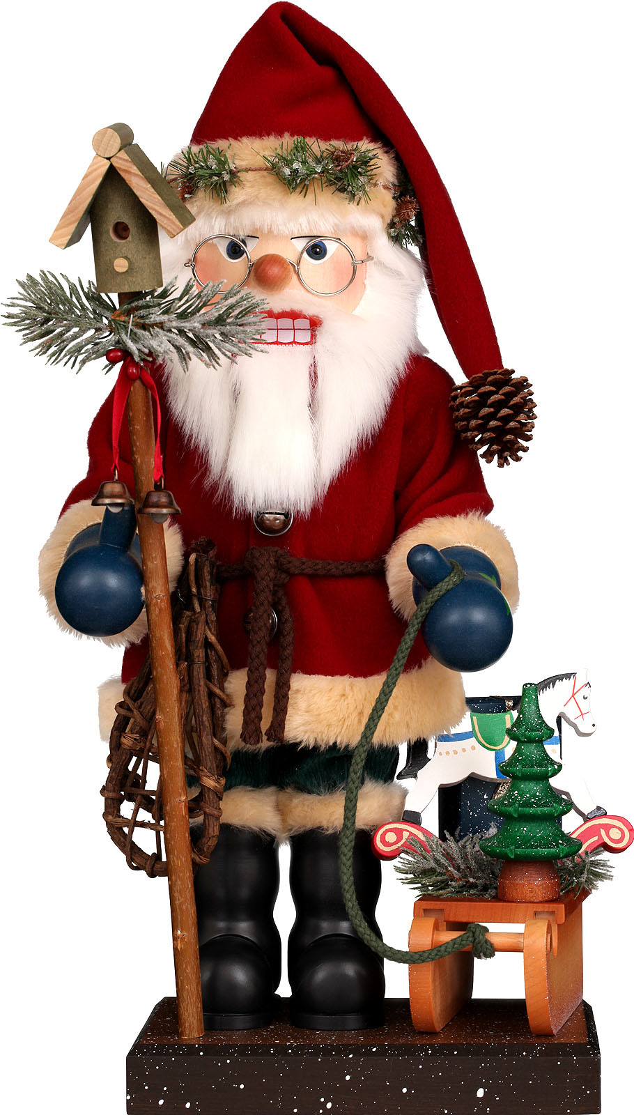 Nußknacker Weihnachtsmann mit Schlitten