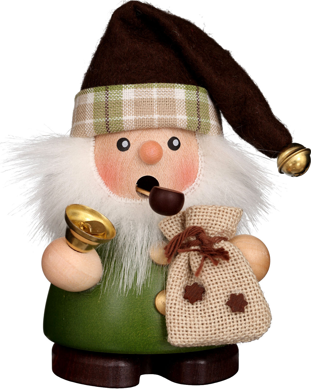 Räuchermann Weihnachtsmann, grün