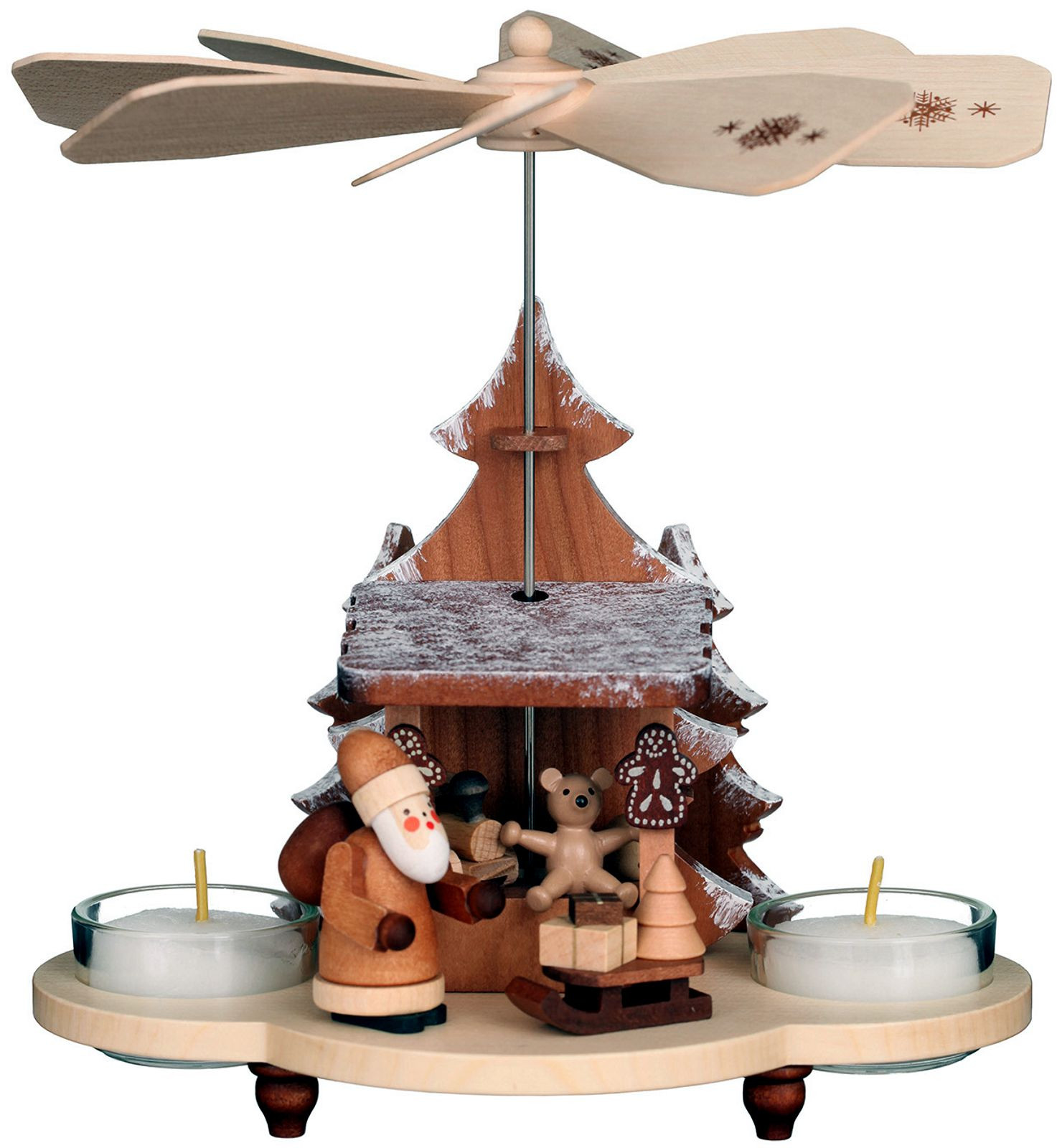 Pyramide Weihnachtsmann auf Striezelmarkt natur Pyramide Weihnachtsmann auf Striezelmarkt natur