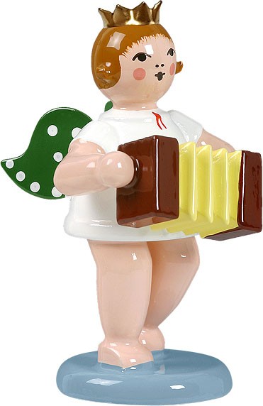 Engel mit Harmonika, mit Krone Engel mit Harmonika, mit Krone