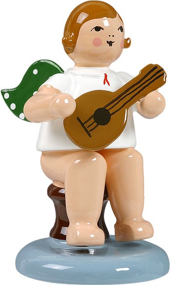 Engel mit Mandoline, sitzend, ohne Krone Engel mit Mandoline, sitzend, ohne Krone