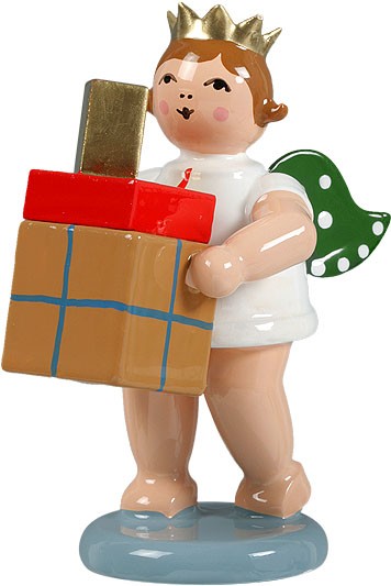 Geschenkeengel mit Paketen - mit Krone Geschenkeengel mit Paketen - mit Krone