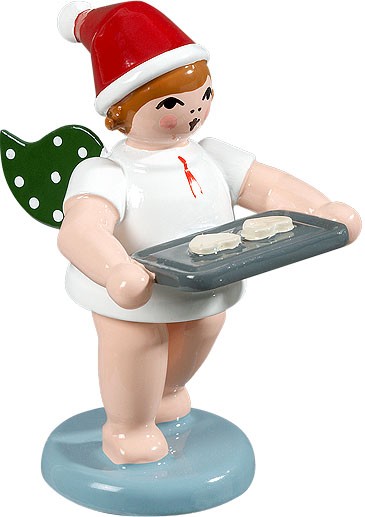 Weihnachtsengel mit Backblech, mit Mütze Weihnachtsengel mit Backblech, mit Mütze