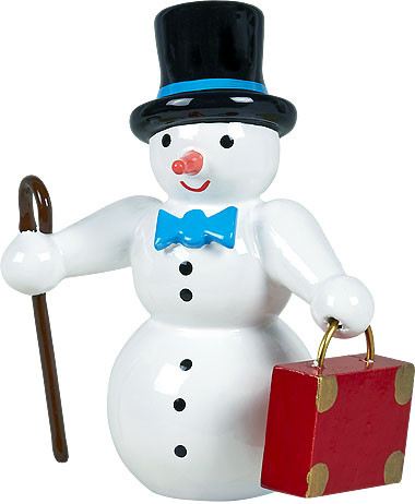 Schneemann - mit Koffer und Zylinder Schneemann - mit Koffer und Zylinder