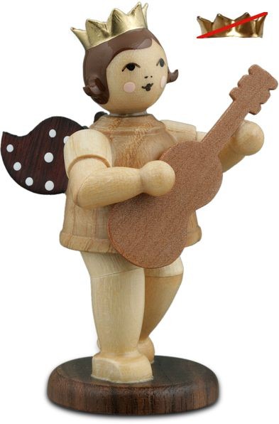 Engel mit Gitarre - ohne Krone, natur