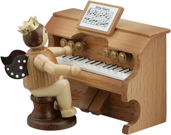 Engel am Harmonium, Natur mit-Krone