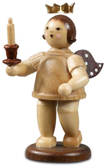 Adventengel mit Licht - mit Krone, natur