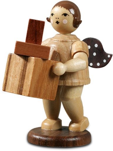 Geschenkeengel mit Pakete - ohne Krone, natur Geschenkeengel mit Pakete - ohne Krone, natur
