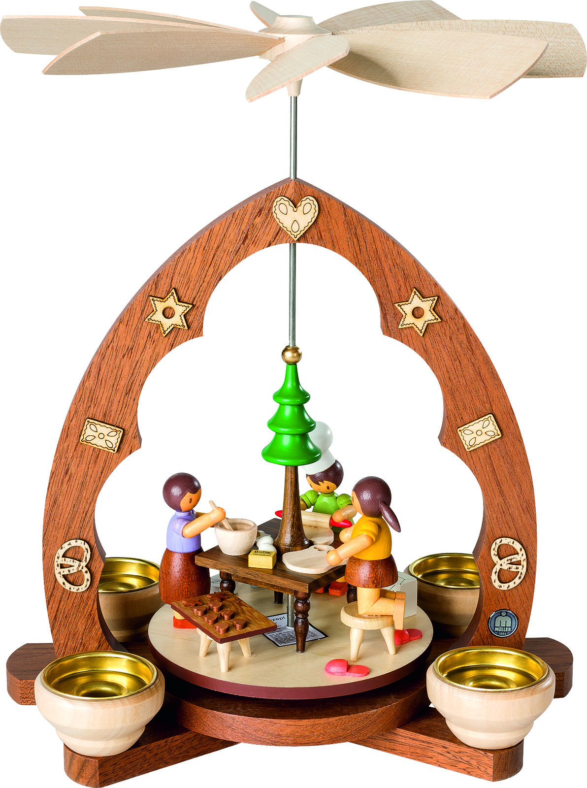 Pyramide Weihnachtsbäckerei Spitzbogen 1-stöckig Pyramide Weihnachtsbäckerei Spitzbogen 1-stöckig