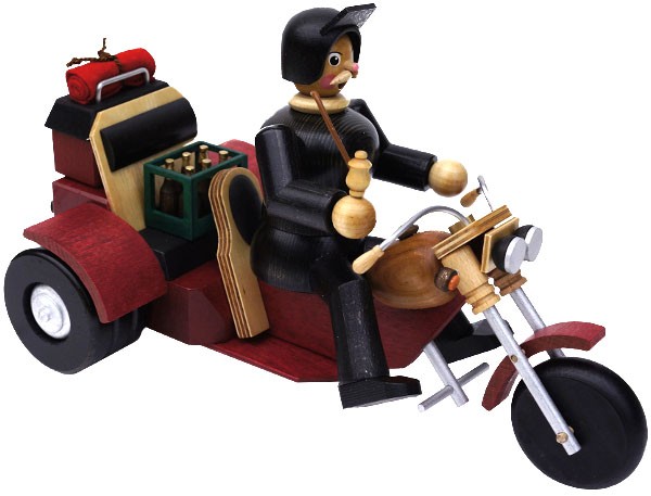 Räuchermann mit Trike Räuchermann mit Trike