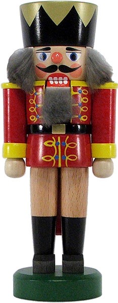 Nussknacker König, rot/gelb, 16 cm