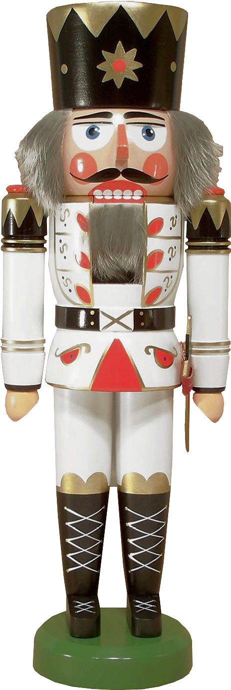 Nussknacker König, weiß, 46 cm