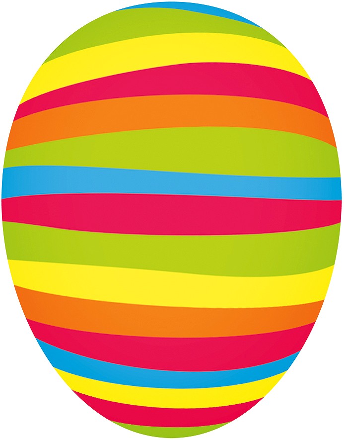 Osterei bunte Streifen, 9 cm