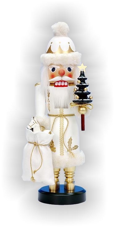 Nußknacker Weihnachtsmann weiss Nußknacker Weihnachtsmann weiss