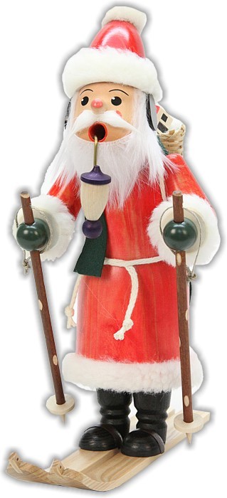 Räuchermann Weihnachtsmann auf Ski Räuchermann Weihnachtsmann auf Ski