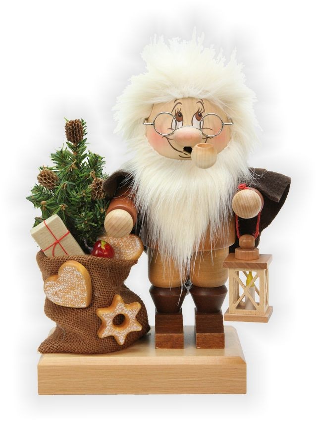 Räuchermann Wichtel Weihnachtsmann mit Sack Räuchermann Wichtel Weihnachtsmann mit Sack