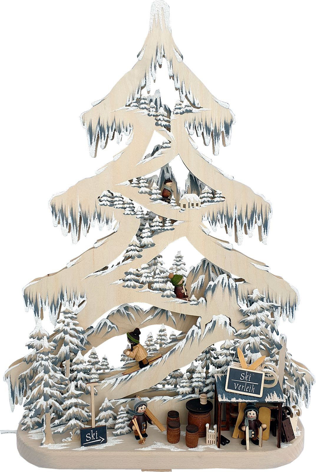 3D-Schwibbogen Tanne groß Skipiste