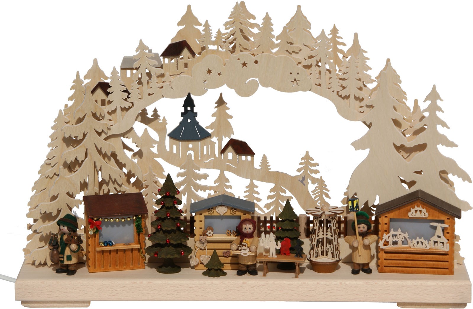 3D-Schwibbogen Seiffener Weihnachtsmarkt, klein