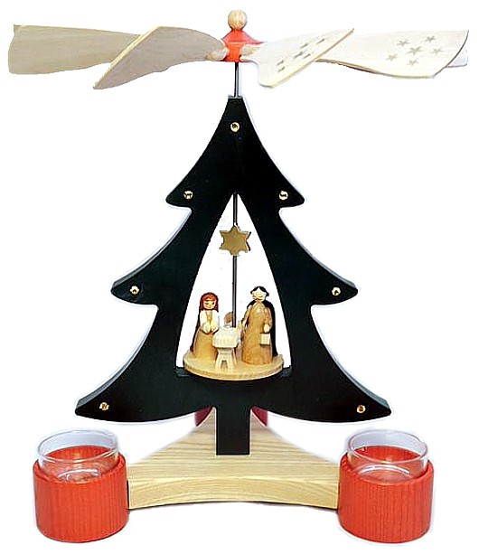 Baumpyramide Christi Geburt für Teelichte