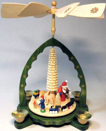 Weihnachtspyramide Bescherung, grün Weihnachtspyramide Bescherung, grün
