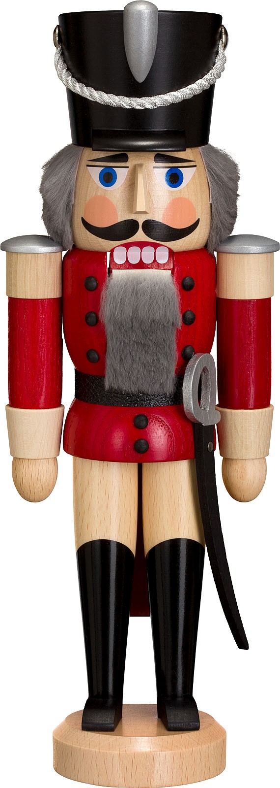 Nussknacker Husar, Esche lasiert, rot, 28 cm Nussknacker Husar, Esche lasiert, rot, 28 cm