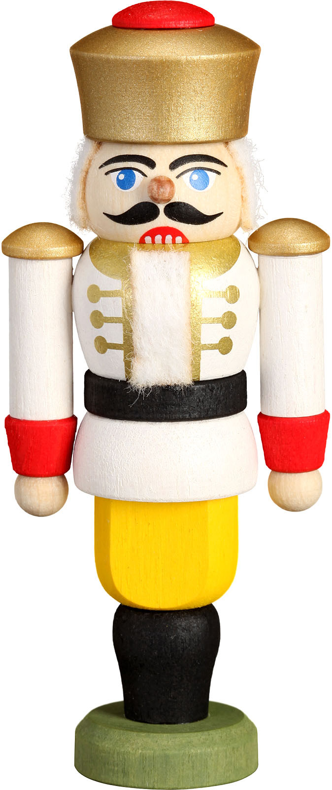 Mini-Nussknacker König, weiß