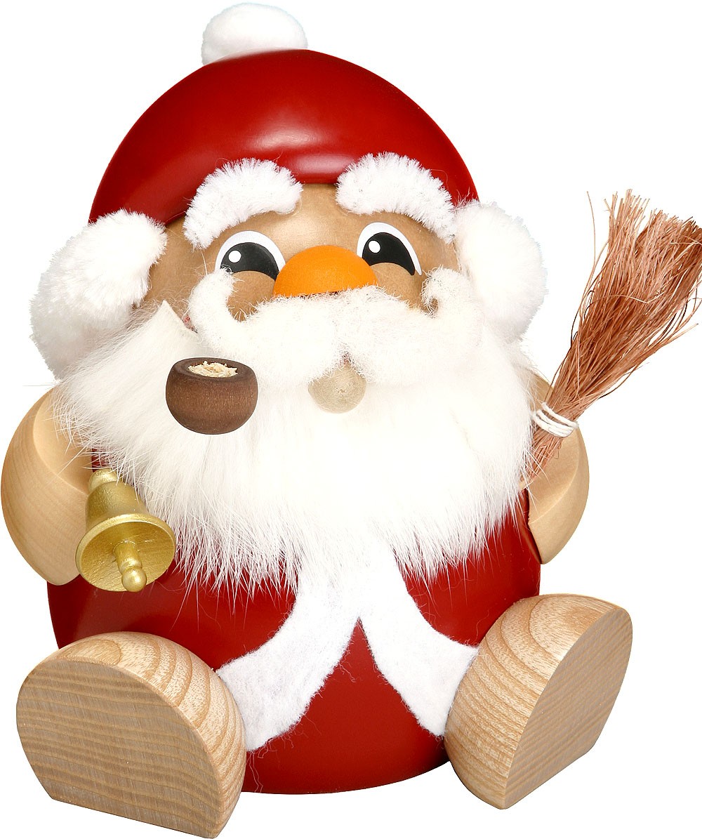 Kugelräucherfigur, Nikolaus - mit Rute