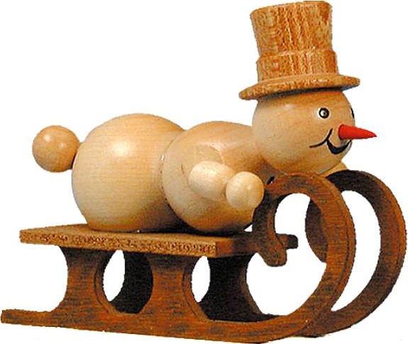 Schneemann - Rennschlittenfahrer