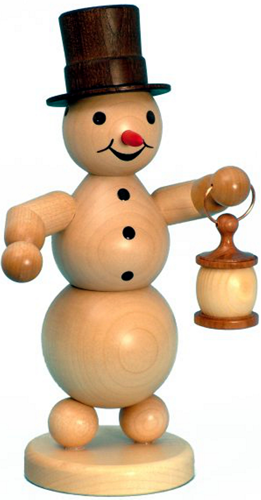 Räuchermann Schneemann mit Laterne