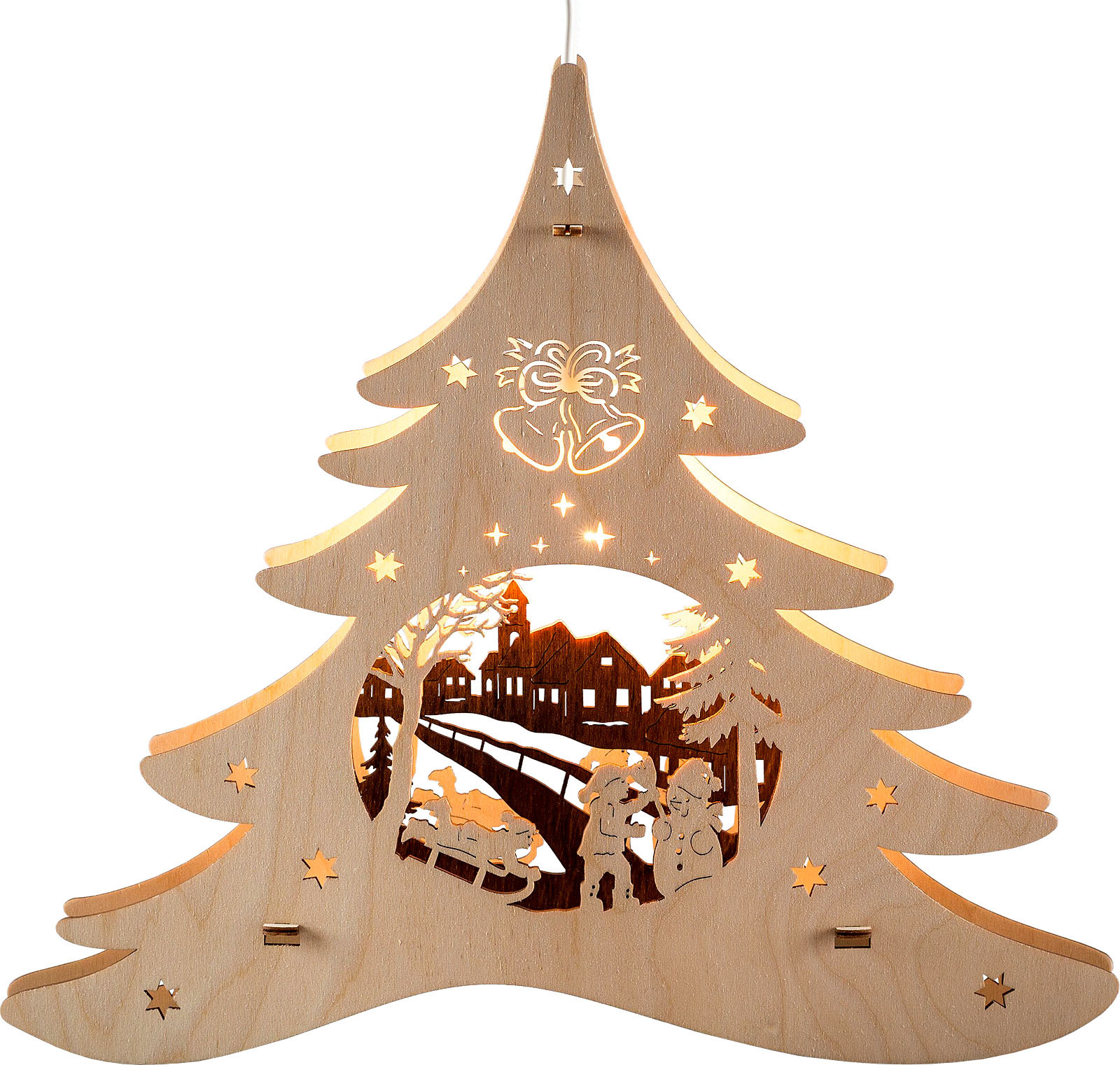 Fensterbild Tannenbaum - Winterspaß