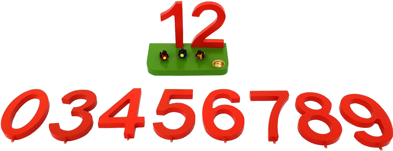 Geburtstagszahlen, rot