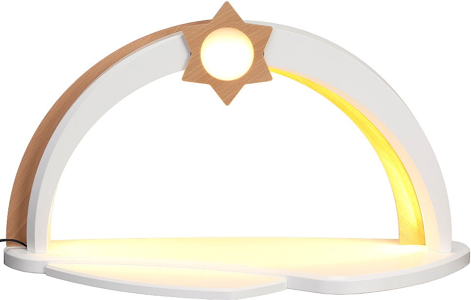 LED Design Bogen weiß/Applikation natur