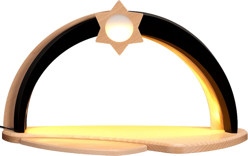 LED Design Bogen natur/braun Applikation natur