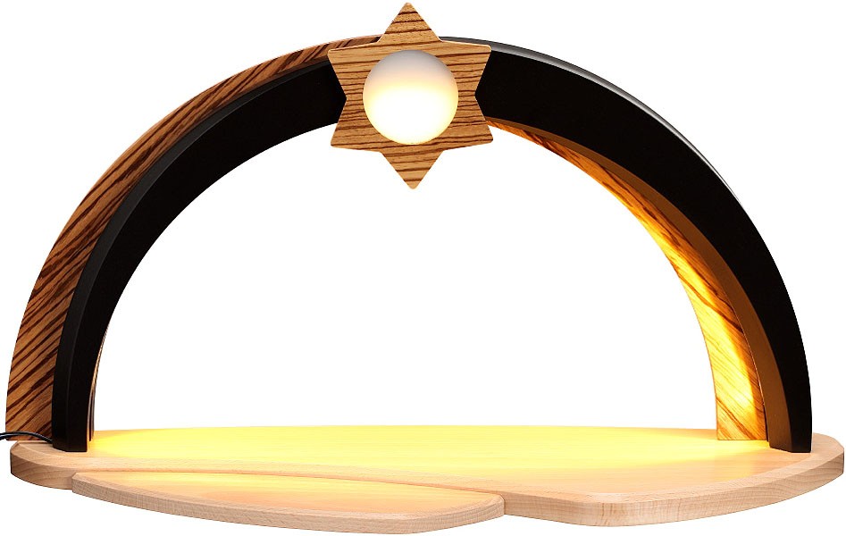 LED Design Bogen natur/braun Applikation Zebrano LED Design Bogen natur/braun Applikation Zebrano