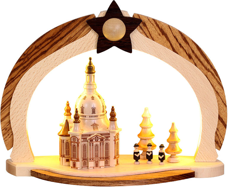 LED-Designbogen, klein - Dresdner Frauenkirche, natur LED-Designbogen, klein - Dresdner Frauenkirche, natur