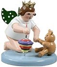 Engel kniend mit Kreisel und Teddy Engel kniend mit Kreisel und Teddy