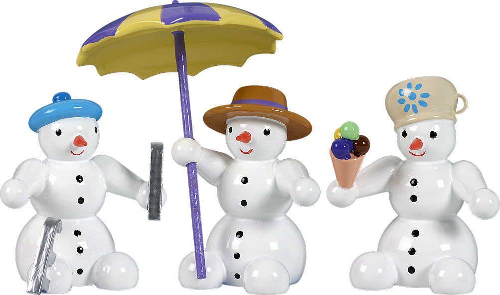 Schneemann, sitzend, 3-teilig Schneemann, sitzend, 3-teilig