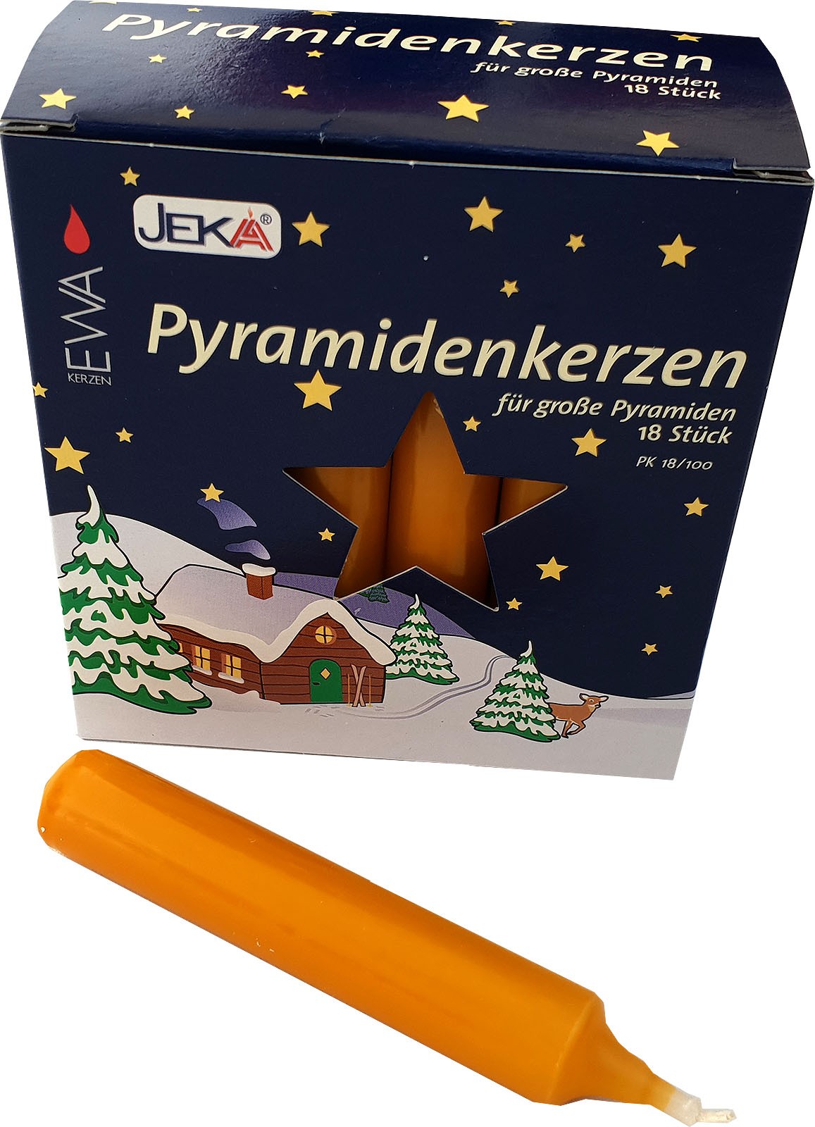 Pyramidenkerzen - 17 mm, natur Pyramidenkerzen - 17 mm, natur