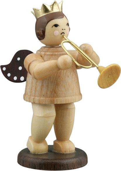 Engel mit Jazztompete - mit Krone, natur