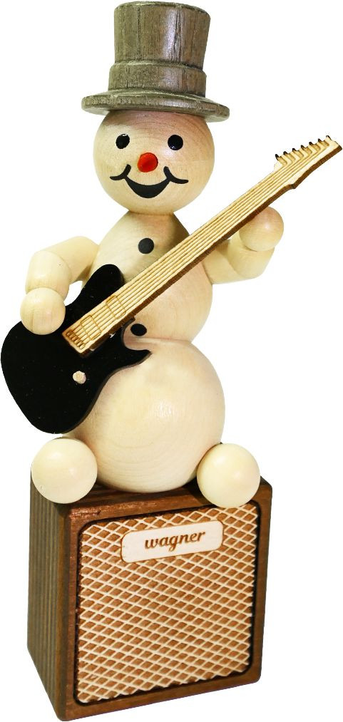 Schneemannmusikant mit E-Gitarre