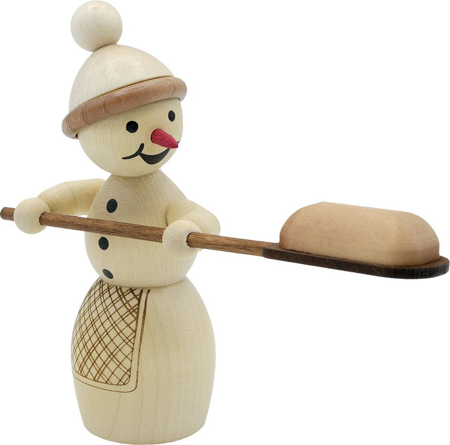Schneefrau als Stollenbäckerin Schneefrau als Stollenbäckerin