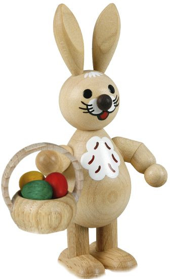 Osterhase mit Eierkörbchen, stehend